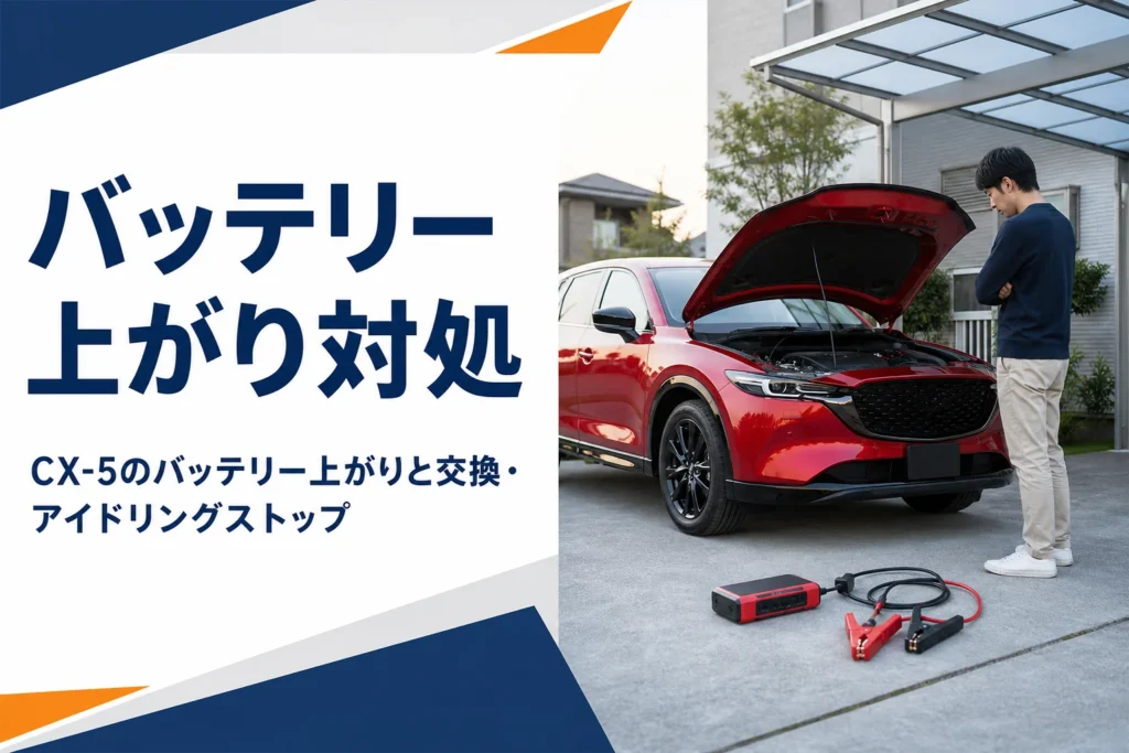SUVのバッテリー上がりに備えてブースターケーブルとジャンプスターターを用意したアイキャッチ