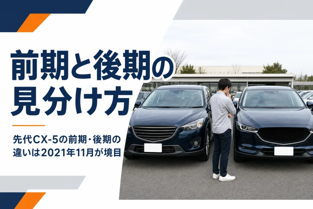 顔つきを見比べられるように並んだ先代CX-5の2台