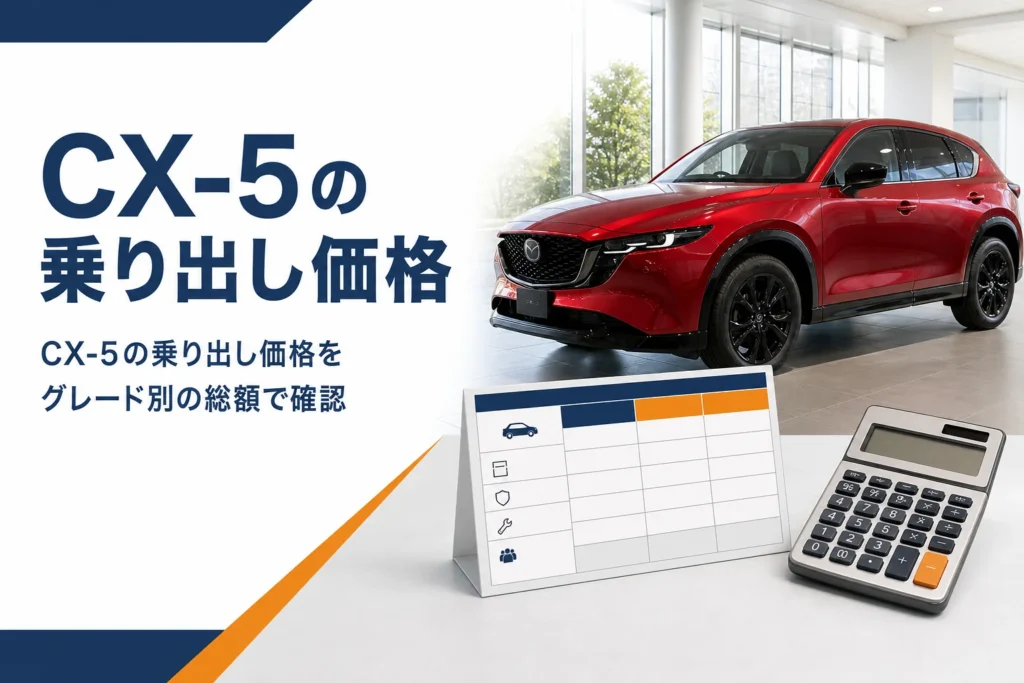 CX-5の乗り出し価格を確かめるイメージ