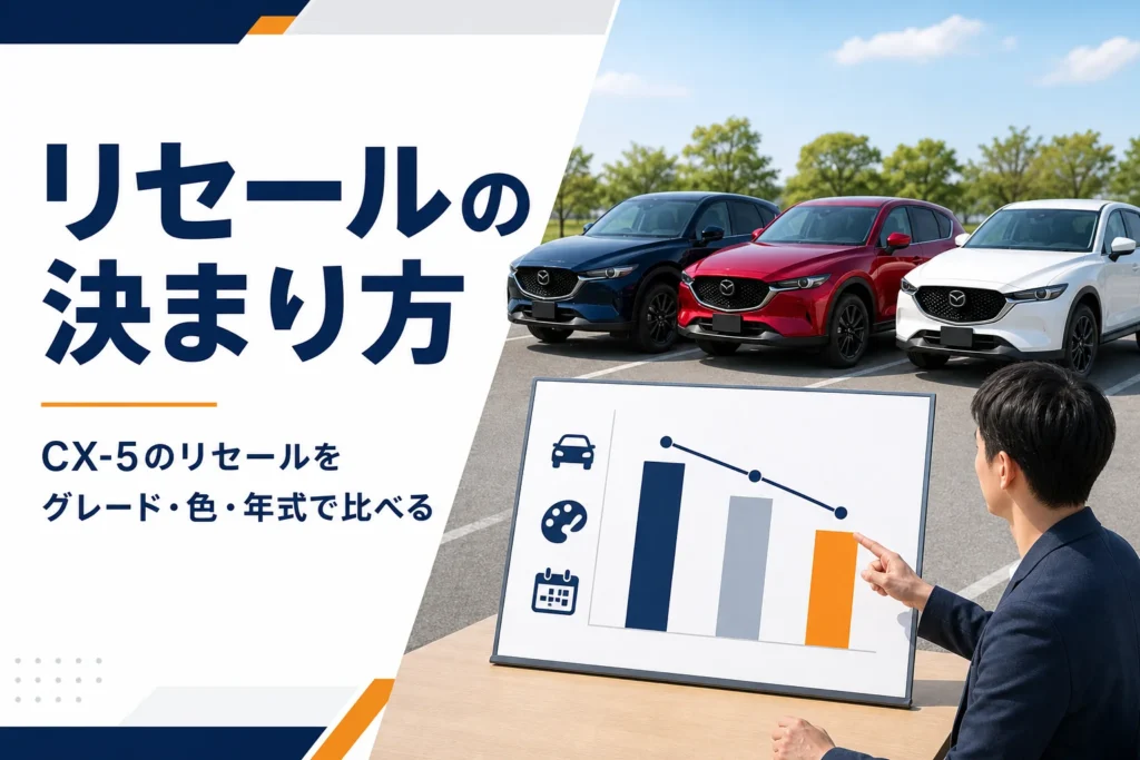CX-5のリセールバリューをグレード・色・年式で比べる記事のアイキャッチ